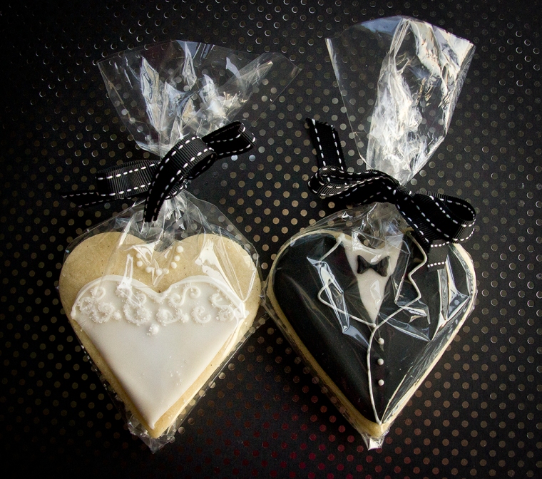 Bride and Groom Ices Cookies